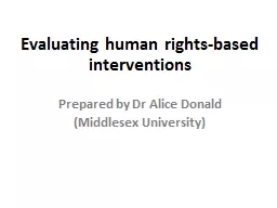 Evaluating human rights-based interventions