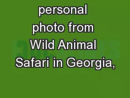 personal photo from Wild Animal Safari in Georgia,