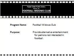 Program Name: 	Football