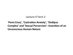 Lecture 9 Term 2 ‘