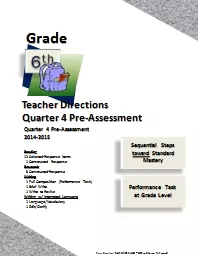 6 th   Teacher Directions