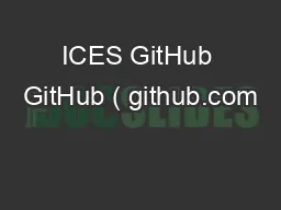 ICES GitHub GitHub ( github.com
