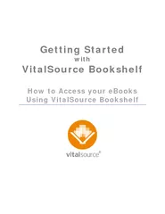 Getting Started with VitalSource Bookshelf How to Acce