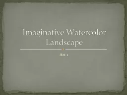 Art 1 Imaginative Watercolor Landscape