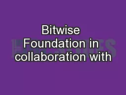 Bitwise Foundation in collaboration with