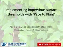 Implementing impervious surface thresholds with ‘Pace to Plant’
