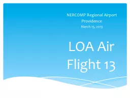 LOA Air  Flight 13 NERCOMP Regional Airport