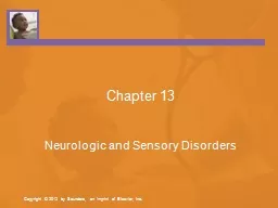 Chapter 13 Neurologic and Sensory Disorders
