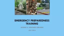 Emergency preparedness training