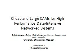 Cheap and Large CAMs for High Performance Data-Intensive Networked Systems