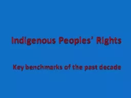 Indigenous   Peoples ’