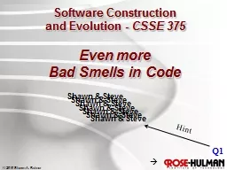 Software Construction  and Evolution -