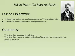Robert Frost – ‘The Road not Taken’