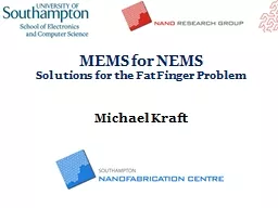 MEMS for  NEMS Solutions for the Fat Finger Problem
