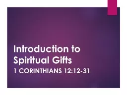 Introduction to Spiritual Gifts
