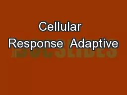 Cellular  Response  Adaptive