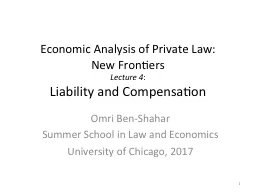 Economic Analysis of Private Law: