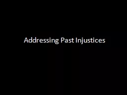 Addressing Past Injustices
