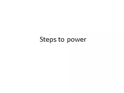 Steps to power WARNING!