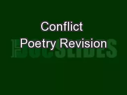Conflict Poetry Revision