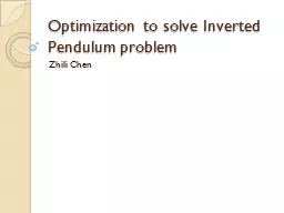 Optimization to solve Inverted Pendulum problem