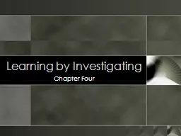 Learning by Investigating