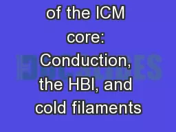 The Physics of the ICM core: Conduction, the HBI, and cold filaments