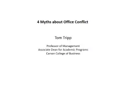 4 Myths about Office Conflict