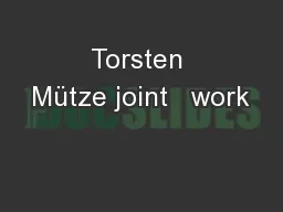 Torsten Mütze joint   work