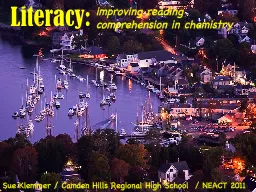 Literacy: Sue Klemmer / Camden Hills Regional High School  / NEACT 2011