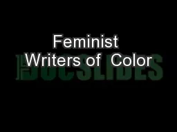 Feminist Writers of  Color