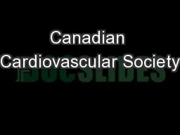 Canadian Cardiovascular Society