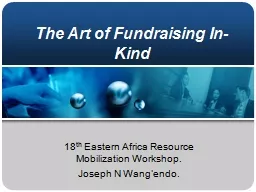 The Art of Fundraising In- Kind