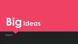 Big   Ideas Review!!!! Theme