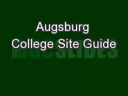 Augsburg College Site Guide