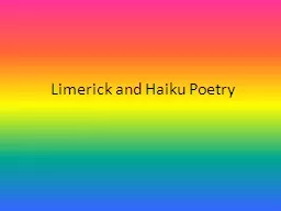 Limerick and Haiku Poetry