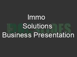 Immo  Solutions Business Presentation