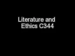 Literature and Ethics C344