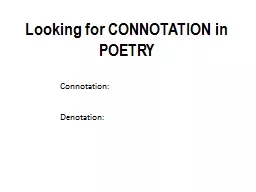 Connotation: Denotation: