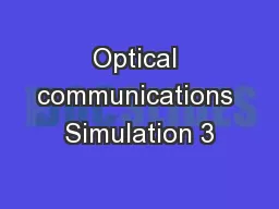 Optical communications Simulation 3