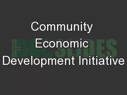 Community Economic Development Initiative