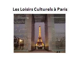 Les  Loisirs   Culturels
