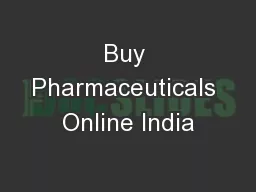 Buy Pharmaceuticals Online India