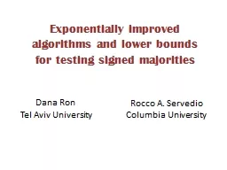 Exponentially improved  algorithms and lower bounds