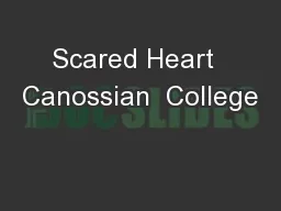 Scared Heart  Canossian  College