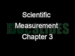 Scientific Measurement Chapter 3