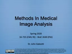 Methods In Medical Image Analysis