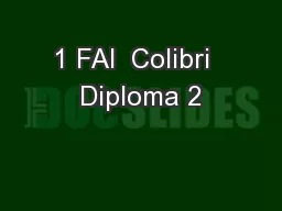 1 FAI  Colibri  Diploma 2