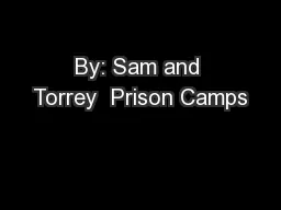 By: Sam and Torrey  Prison Camps