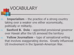 VOCABULARY    Imperialism
